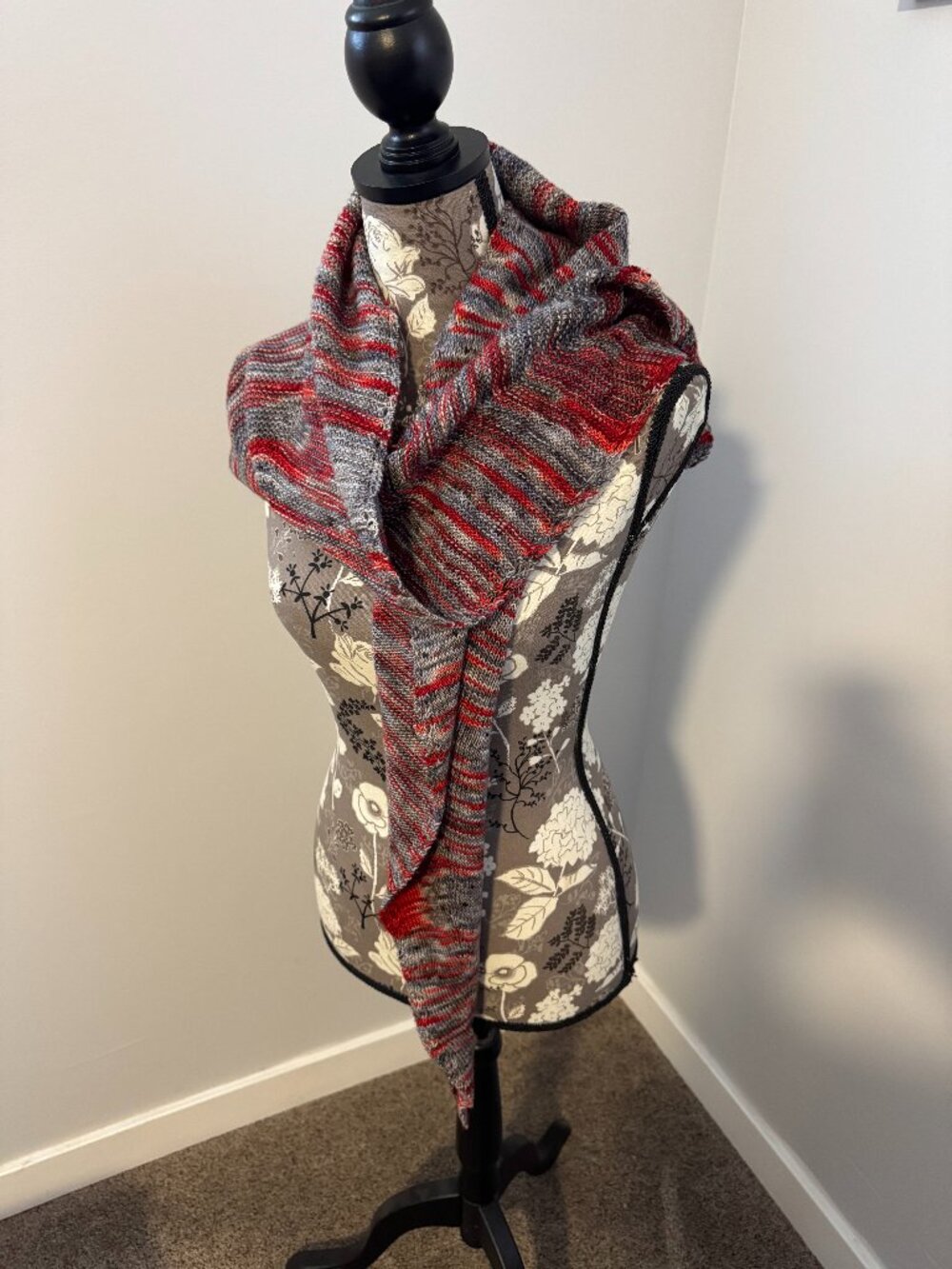 Hand Knit Diamond Shawl
